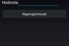 Jedna z prvních verzí Android aplikace - Programování dekodérů